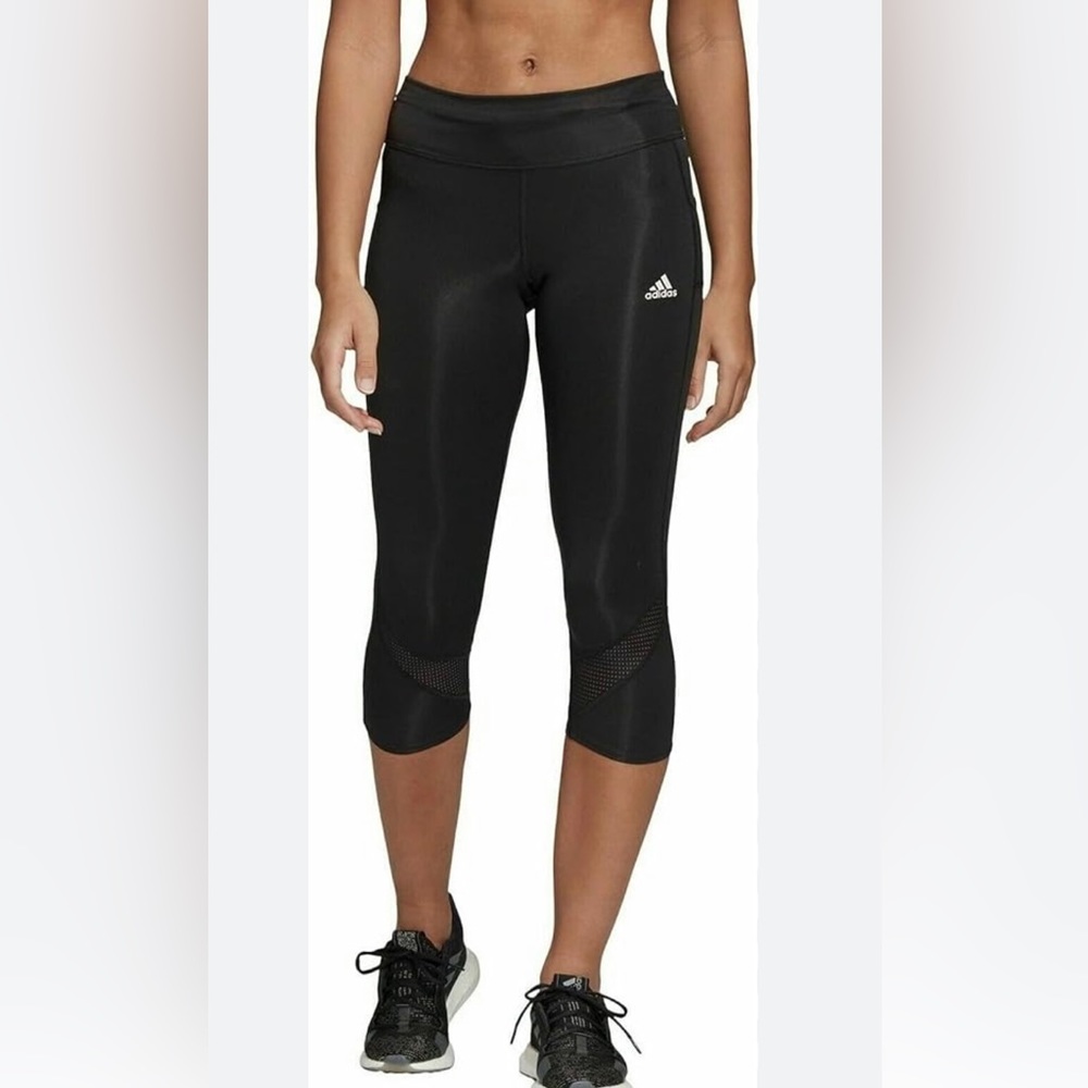 Adidas climalite women’s 3/4‎ leggings size small black